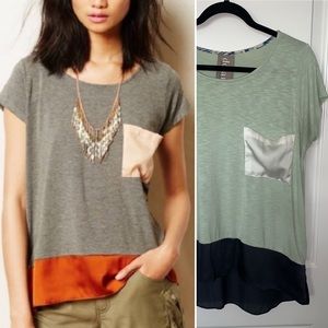 EUC Anthropologie Dolan Left Coast Colorblock Tee